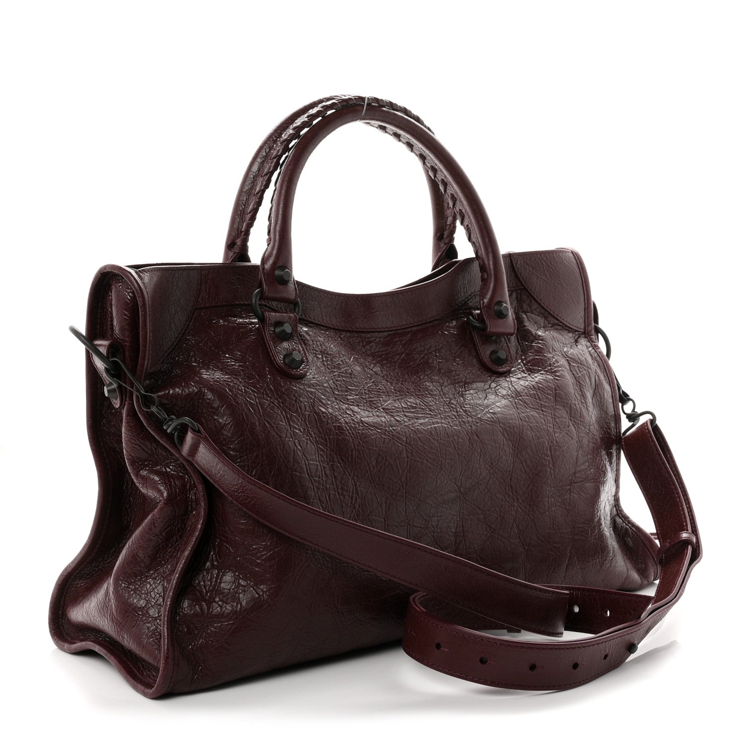 Balenciaga Agneau Lambskin  Classic Hardware Medium Le City Dark Burgundy 3 of 10