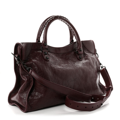 Balenciaga Agneau Lambskin  Classic Hardware Medium Le City Dark Burgundy 3 of 10