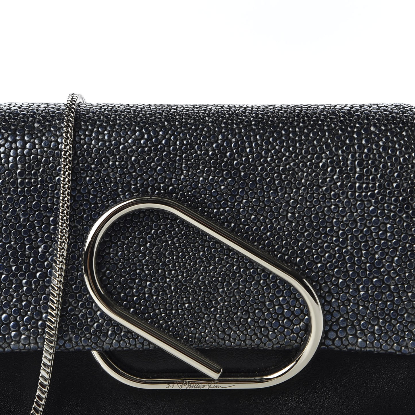 3.1 Calfskin Stingray Embossed Micro Alix Crossbody Bag Black