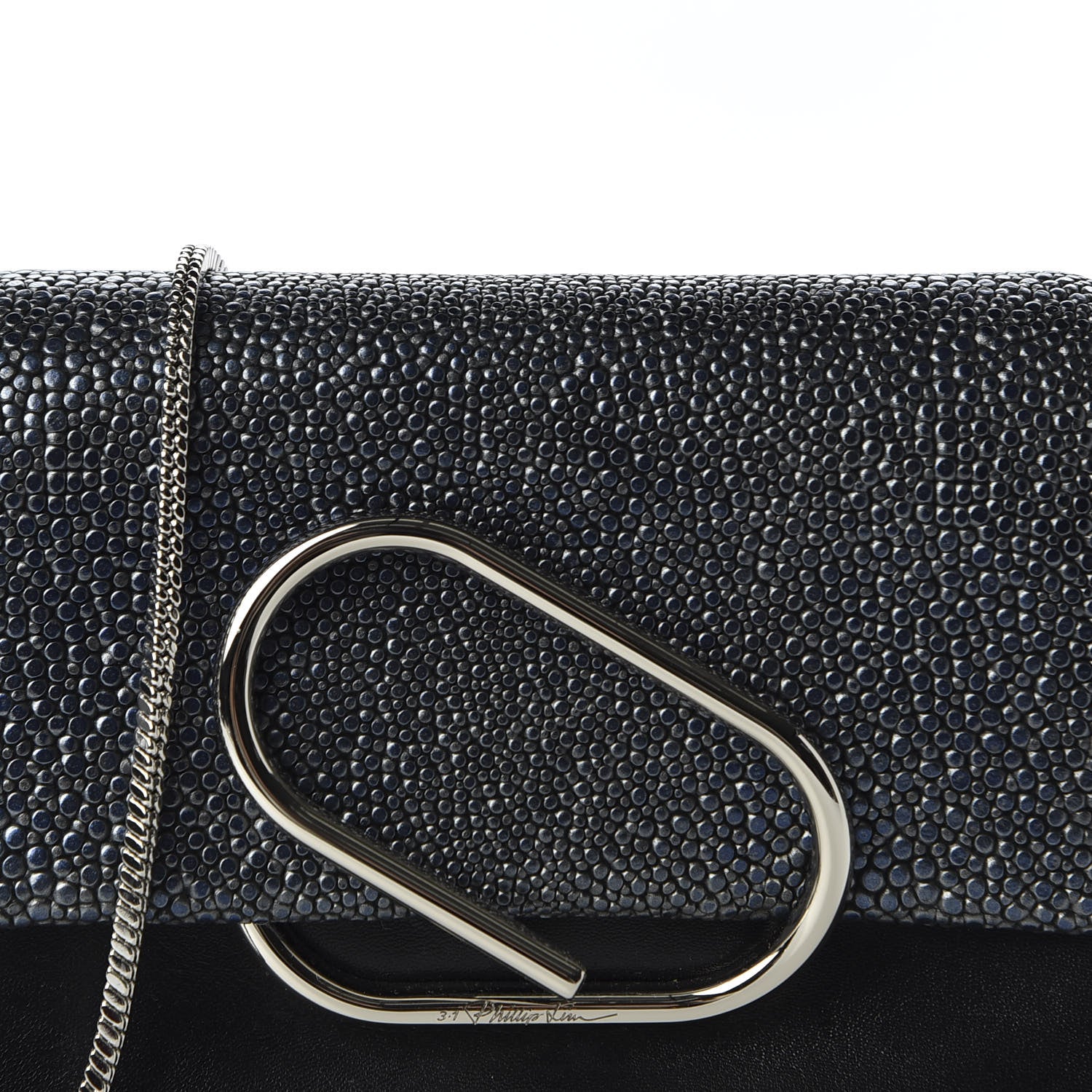 3.1 Phillip Lim 3.1 Calfskin Stingray Embossed Micro Alix Crossbody Bag Black 8 of 8