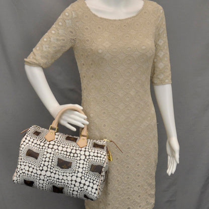 Louis Vuitton Monogram Kusama Town Speedy 30 White 2 of 9