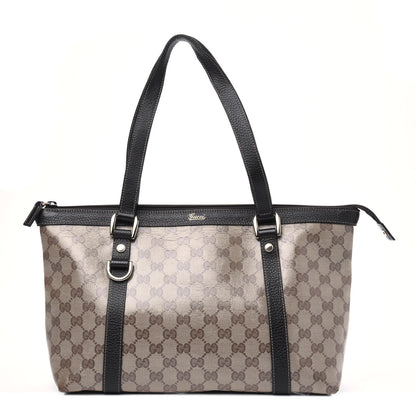 Gucci Crystal Monogram Medium Abbey Tote Brown 1 of 8