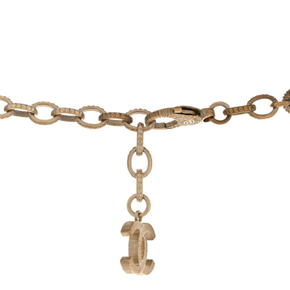 Chanel Metal Quilted CC Long Chain Necklace Gold Pearly White 5 of 7