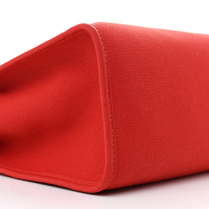 Hermes Vache Hunter Toile Herbag Zip 31 PM Rouge Tomate Natural 10 of 14