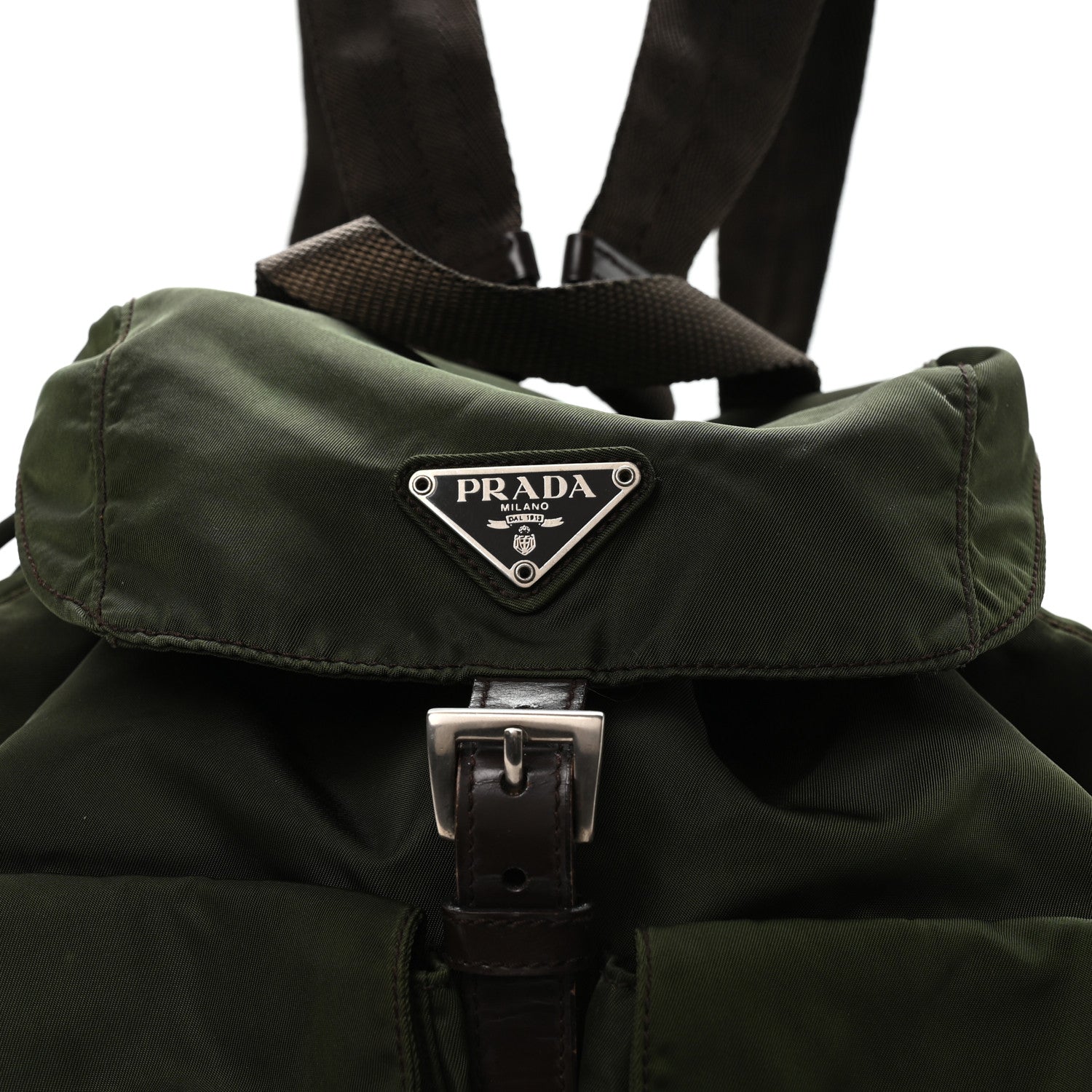 Prada Nylon Vela Small Backpack Dark Green 8 of 10