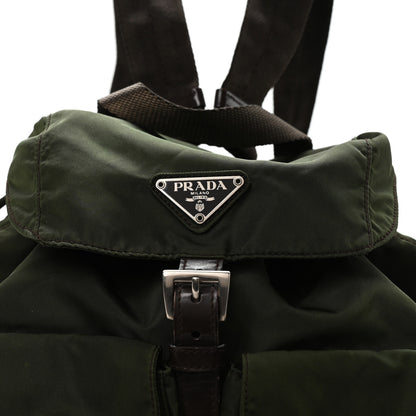 Prada Nylon Vela Small Backpack Dark Green 8 of 10