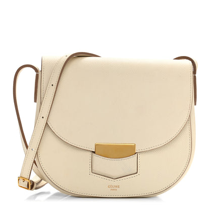 Celine Grained Calfskin Small Trotteur White 1 of 14
