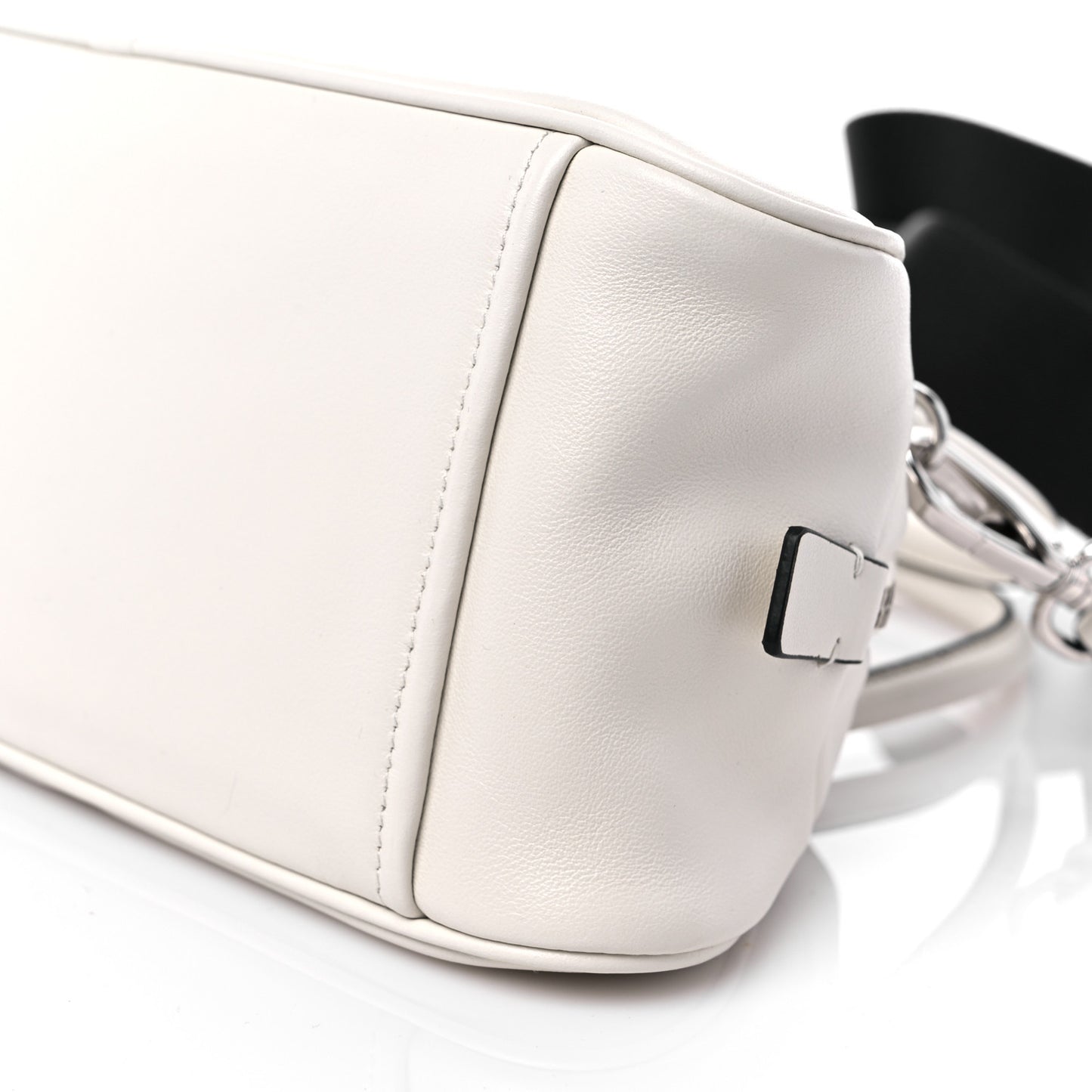 Grace Lux Triangle Top Handle Shoulder Bag White
