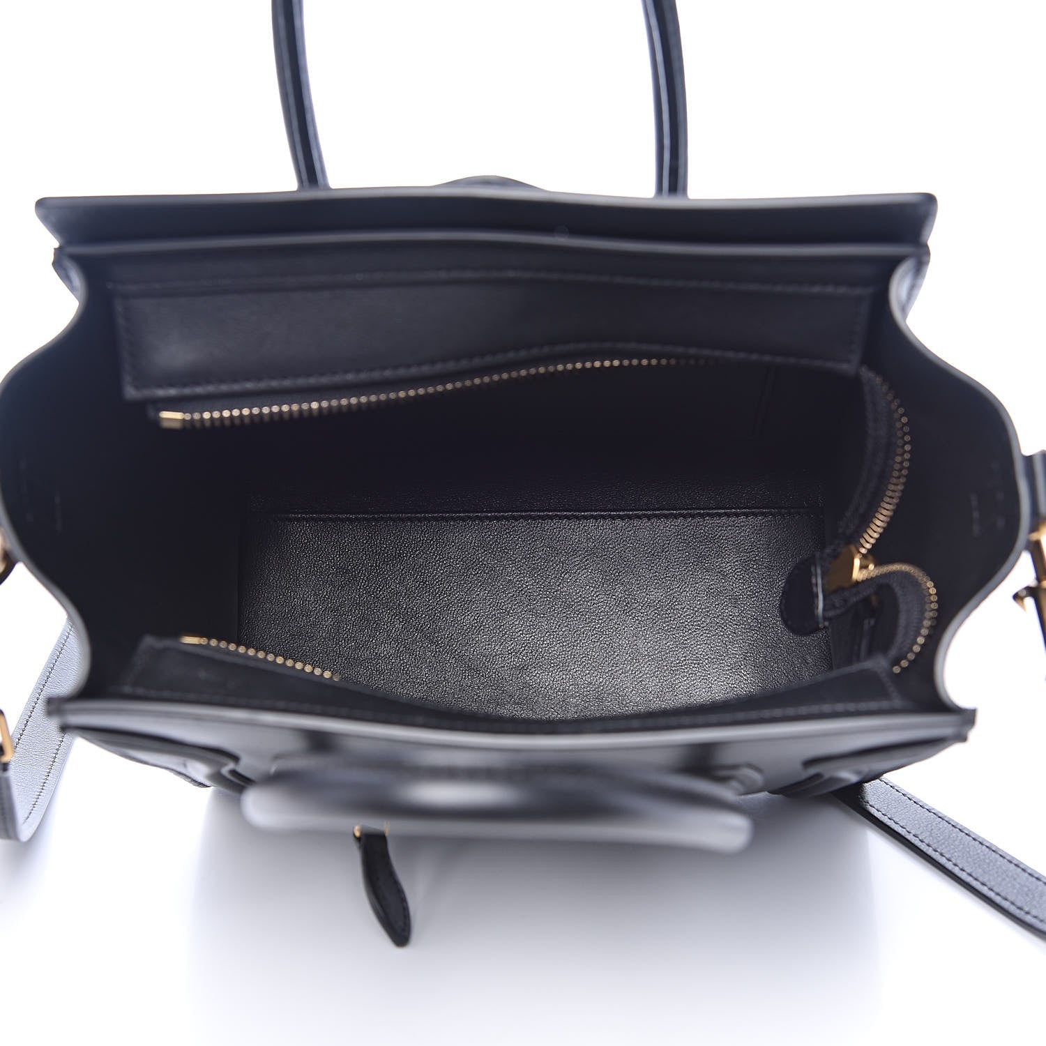 Celine Smooth Calfskin Nano Luggage Black 5 of 14