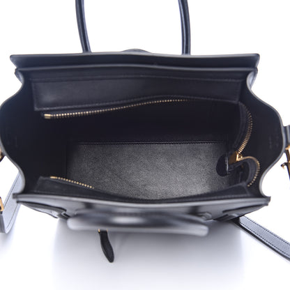 Celine Smooth Calfskin Nano Luggage Black 5 of 14