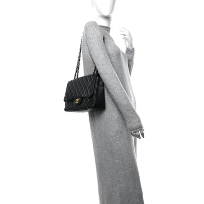 Chanel Caviar Quilted Jumbo Single Flap Black 2 of 12