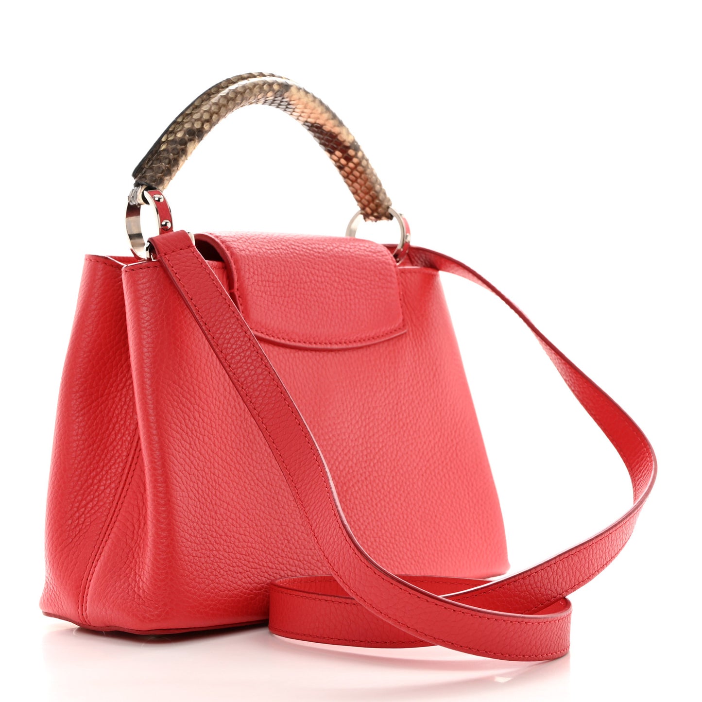 Taurillon Snakeskin Capucines BB Rubis