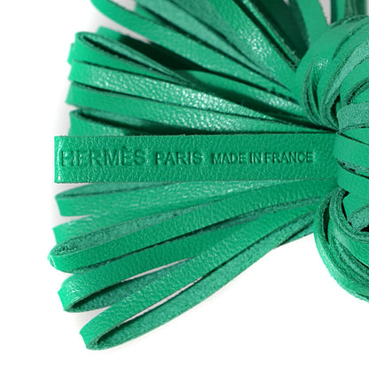 Hermes Lambskin Carmen Tassel Key Holder Menthe 3 of 5