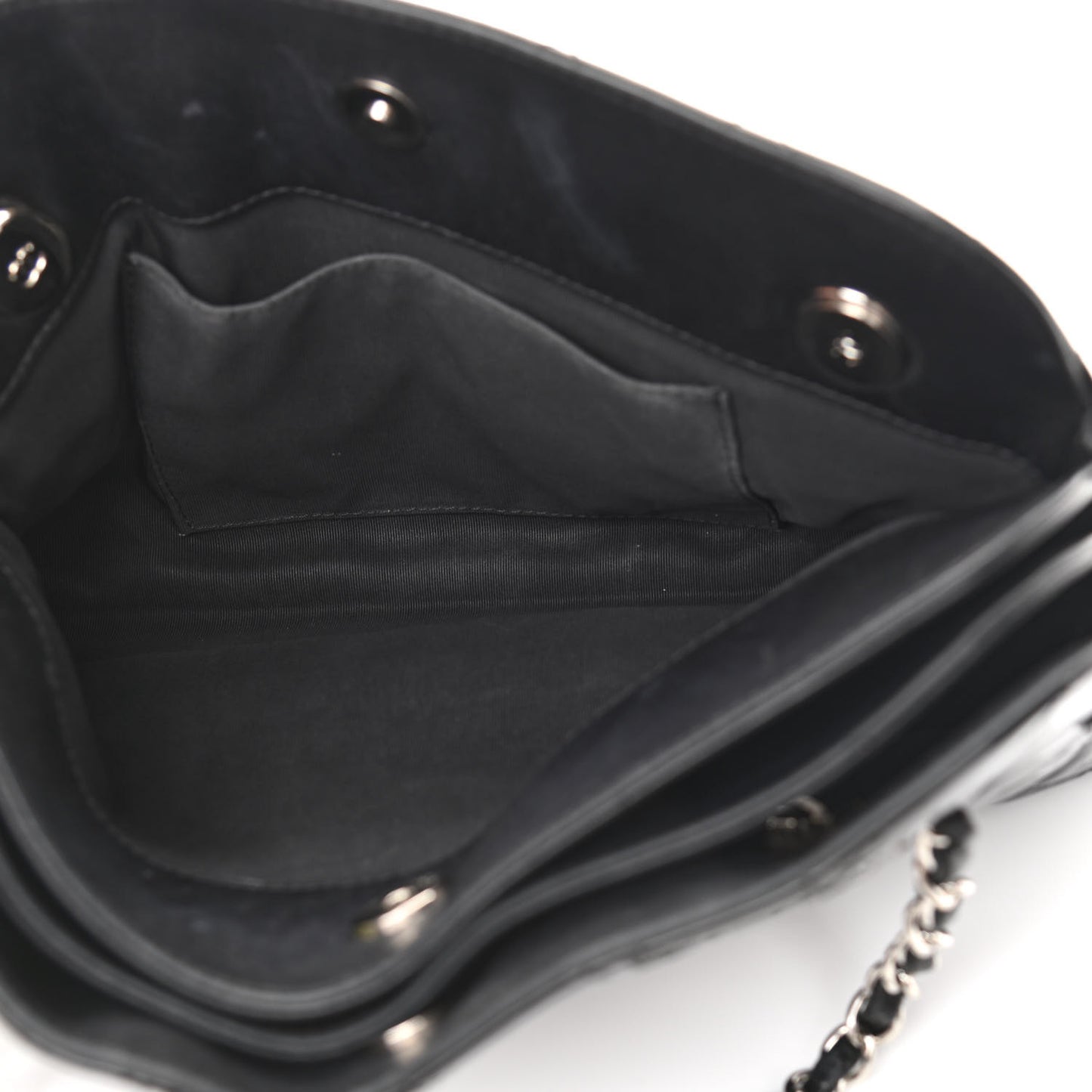 Patent Quilted Medium Just Mademoiselle Bowling Bag Black