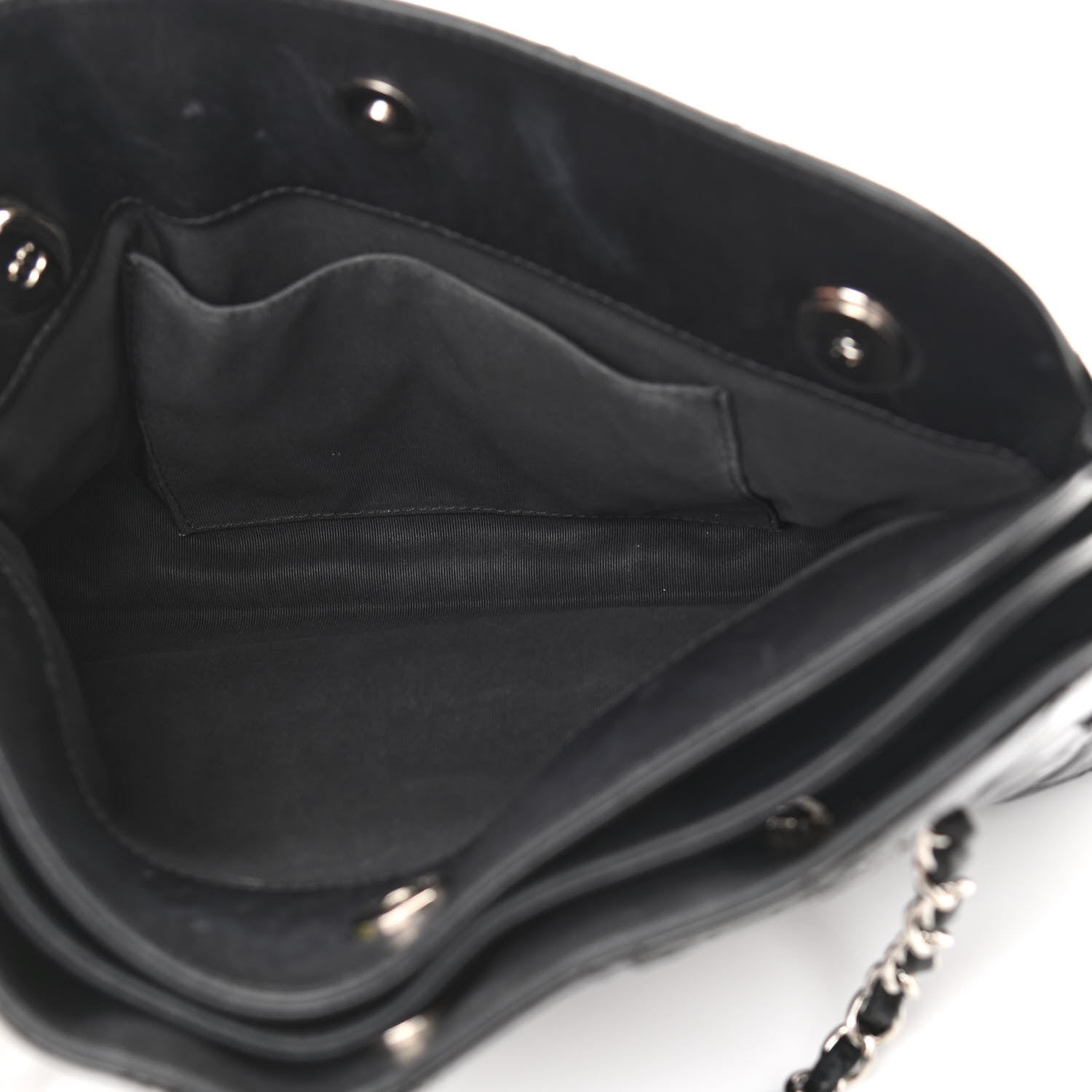 Chanel Patent Quilted Medium Just Mademoiselle Bowling Bag Black 5 of 12