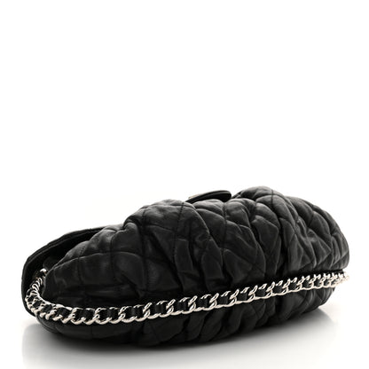 Chanel Washed Lambskin Quilted Medium Chain Around Messenger Black 4 of 12