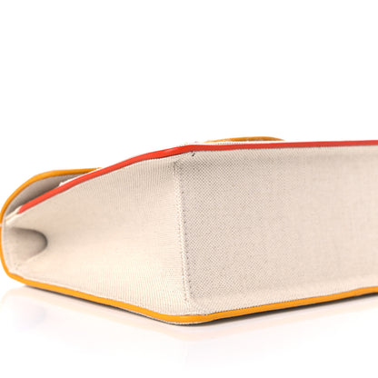 Gucci Linen Canvas Embroidered Small Shoulder Bag White 17 of 25
