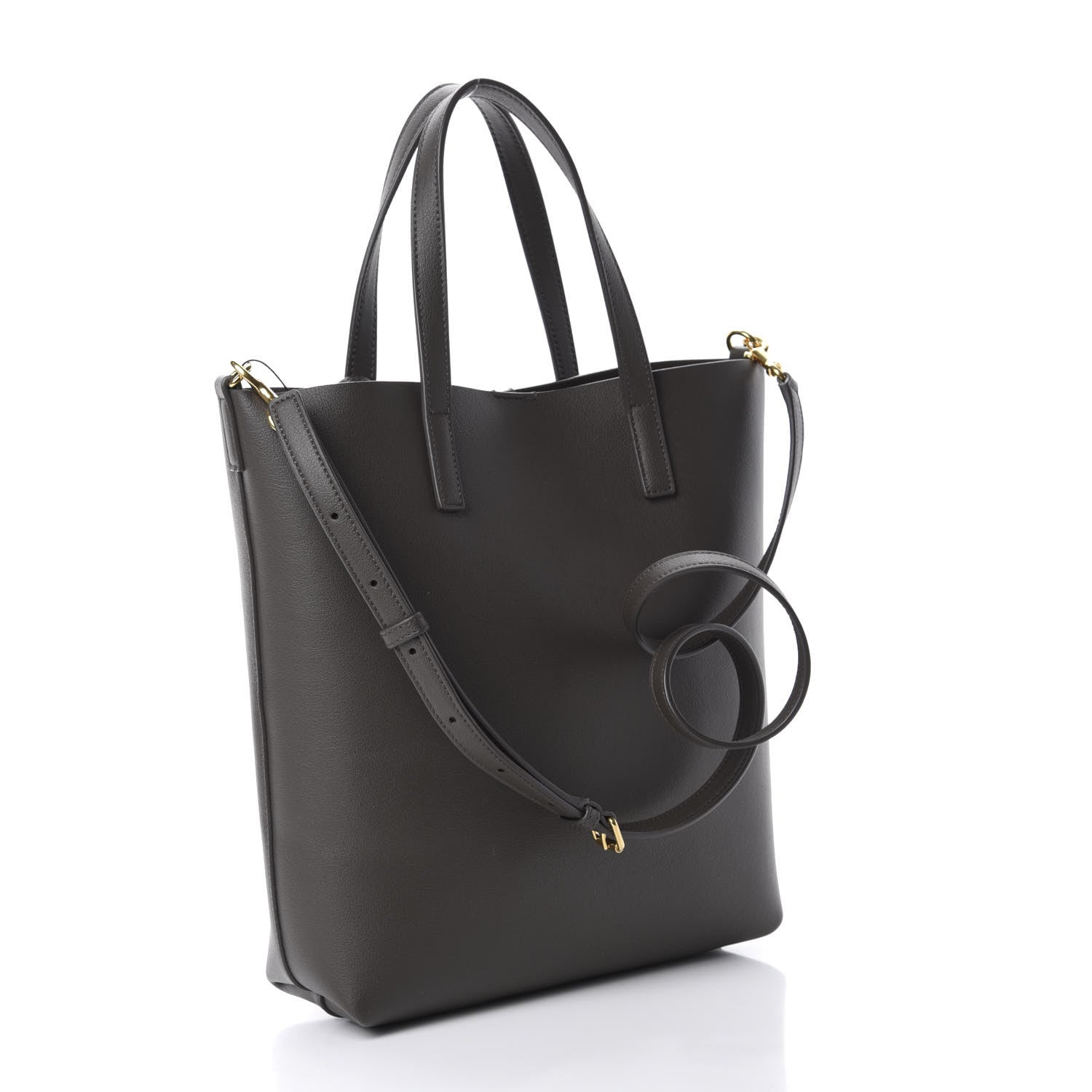 Saint Laurent Calfskin Toy Shopping Tote Dark Anthracite 4 of 11