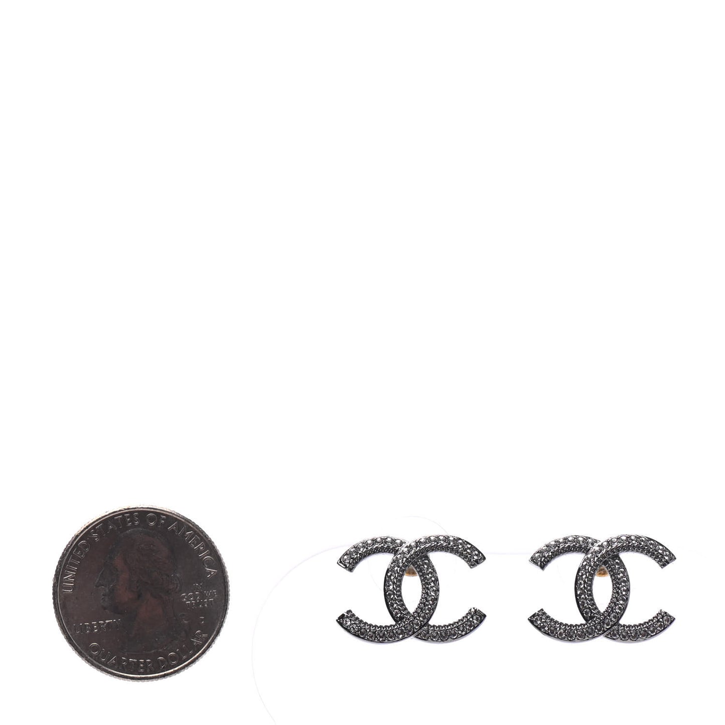 Ruthenium Crystal CC Earrings
