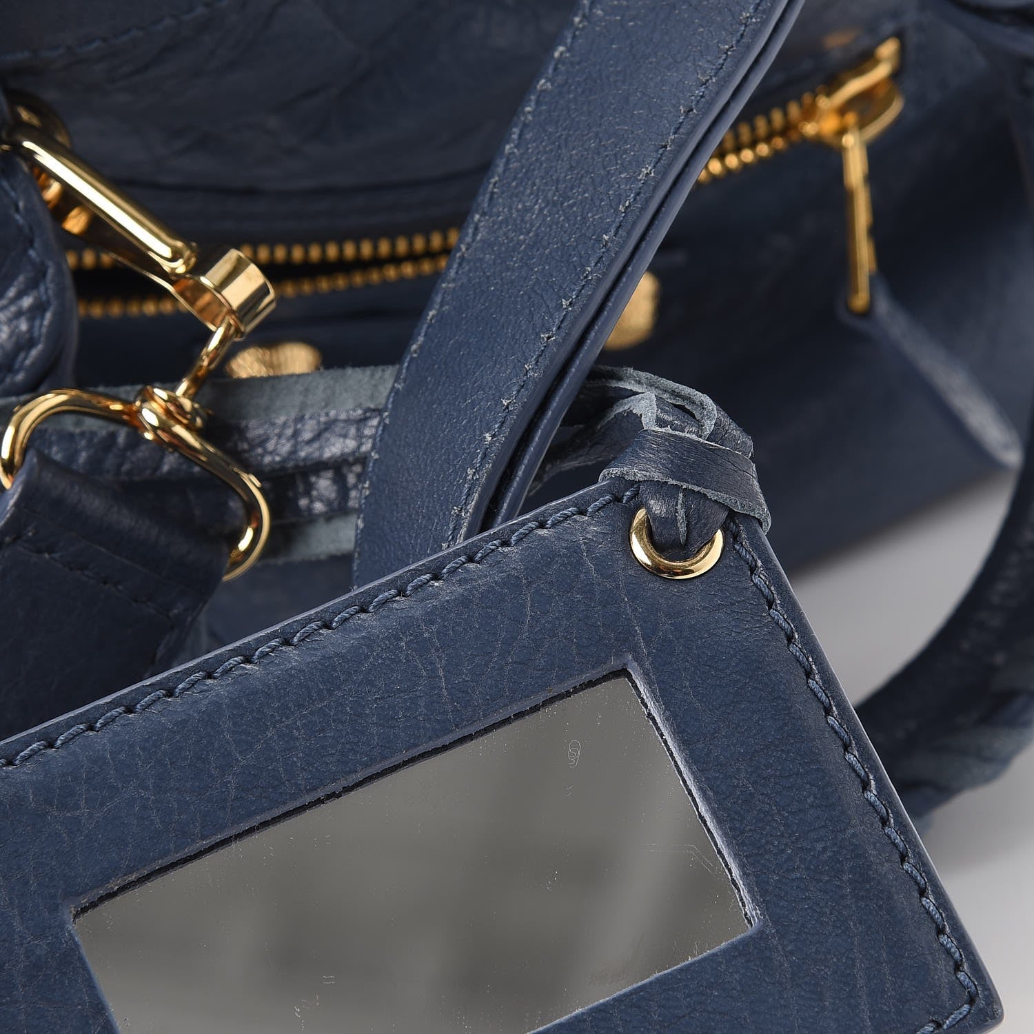 Balenciaga Agneau Giant 12 Gold Hardware Bowling Bag Bleu Persan 11 of 13