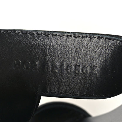 Hermes Box Calfskin Oran Sandals 37.5 Black 9 of 9