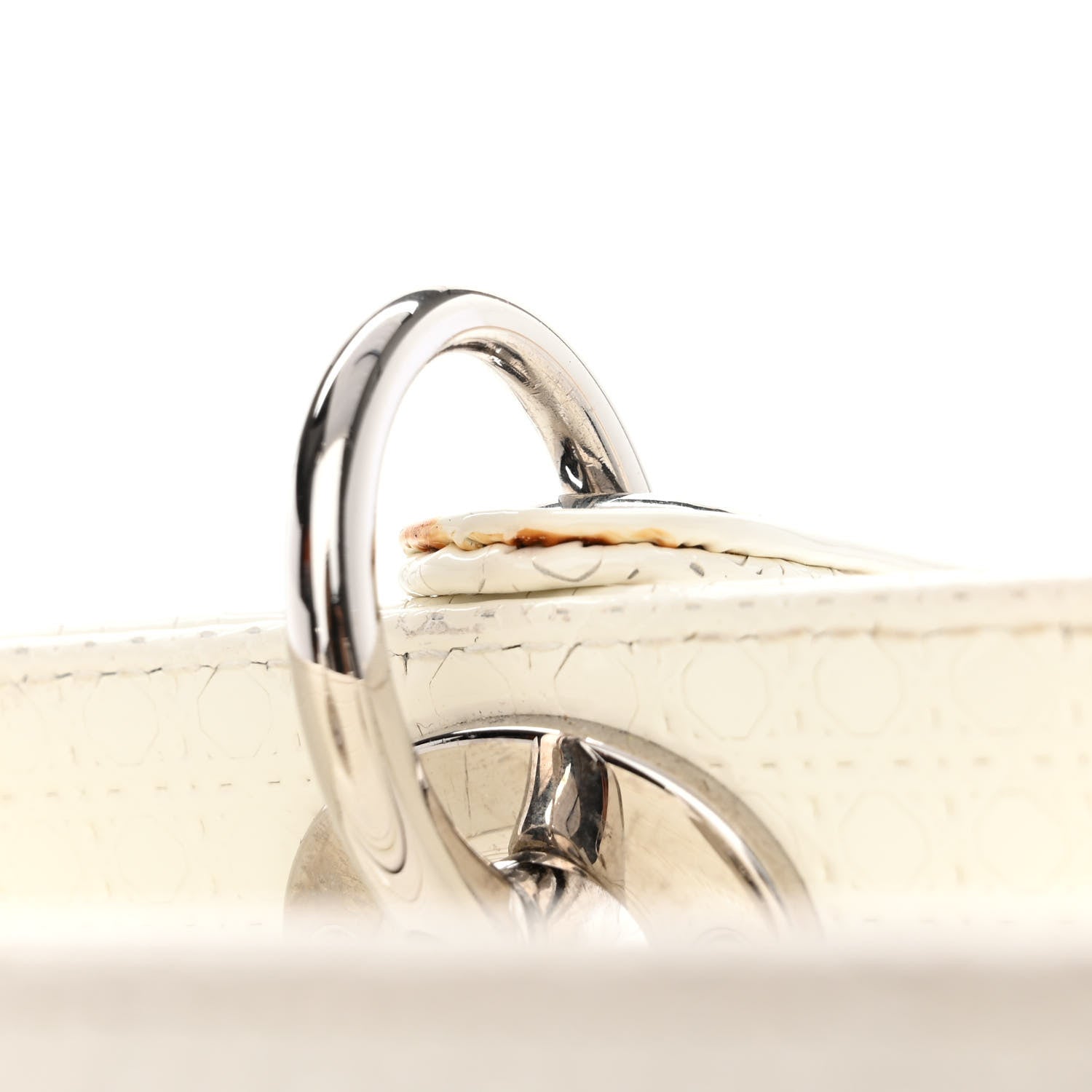 Christian Dior Patent Micro-Cannage Medium Lady Dior White 14 of 19
