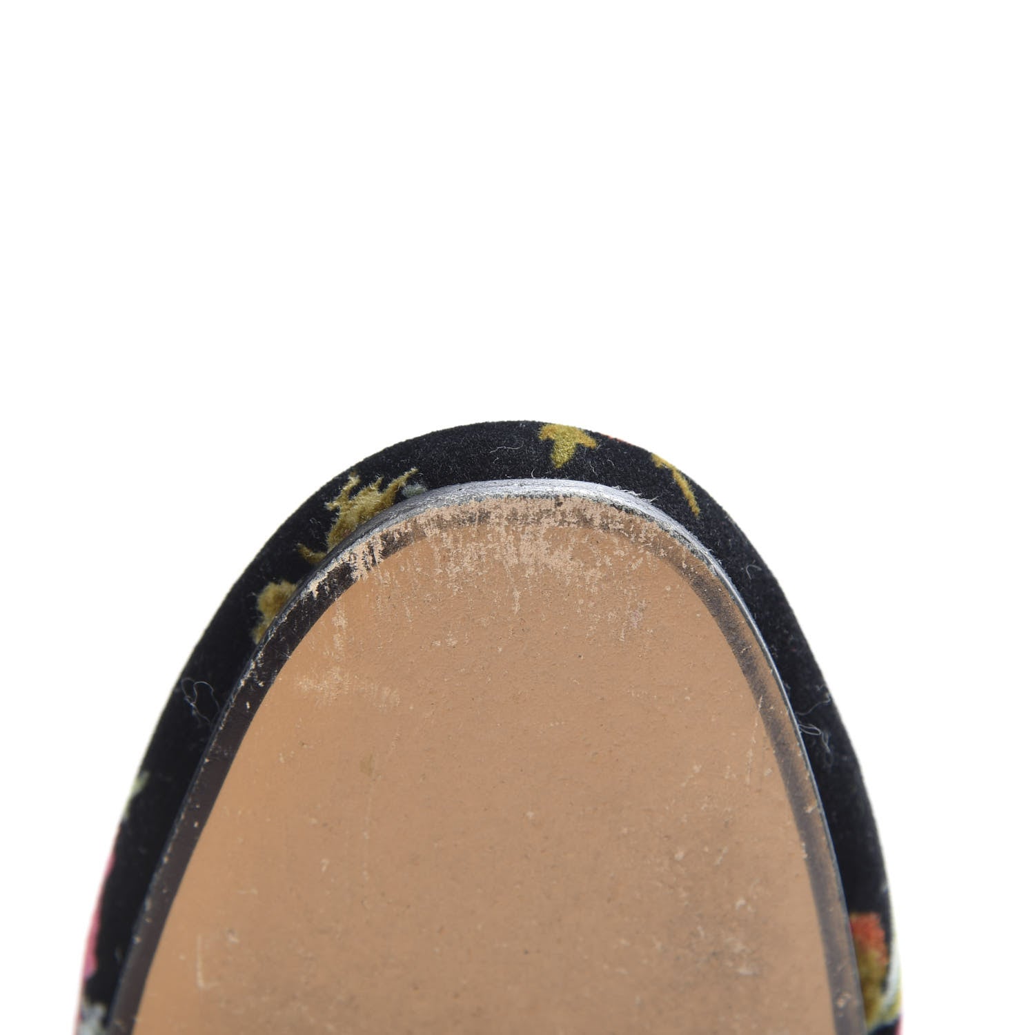 Gucci Velvet Fur Floral Womens Princetown Slippers 41 Black 12 of 14