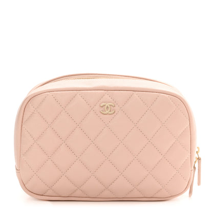 Chanel Caviar Quilted Medium Curvy Pouch Cosmetic Case Light Pink 1 of 10