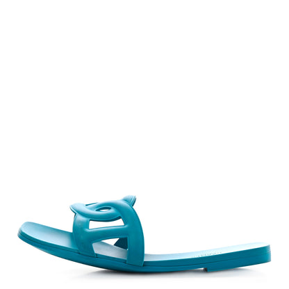 Hermes Rubber Aloha Sandals 39 Bleu Vif 1 of 10