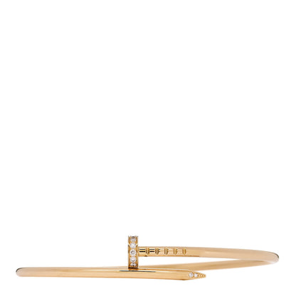 Cartier 18K Yellow Gold Diamond Small Juste Un Clou Bracelet 17 1 of 4