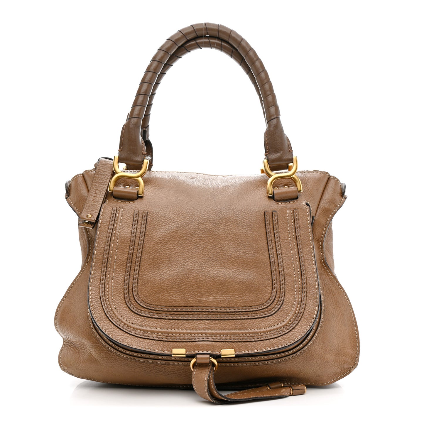 Calfskin Medium Marcie Satchel Nut