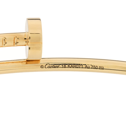 Cartier 18K Yellow Gold Small Juste Un Clou Bracelet 18 3 of 4