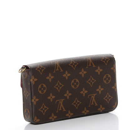 Louis Vuitton Monogram Pochette Felicie Chain Wallet Fuchsia 3 of 8