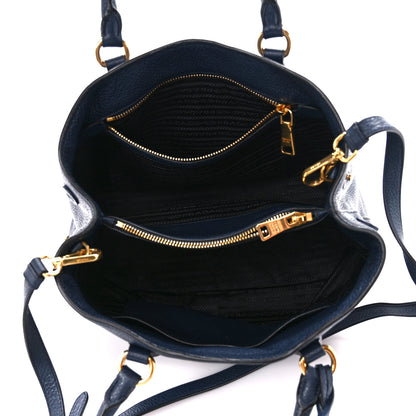 Prada Vitello Phenix Top Handle Bag Baltico 5 of 10