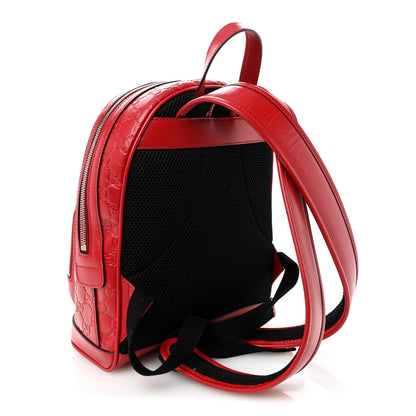 Gucci Guccissima Signature Small Day Backpack Hibiscus Red 3 of 10
