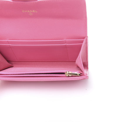 Chanel Caviar Quilted Medium Flap Wallet Pink 5 of 9