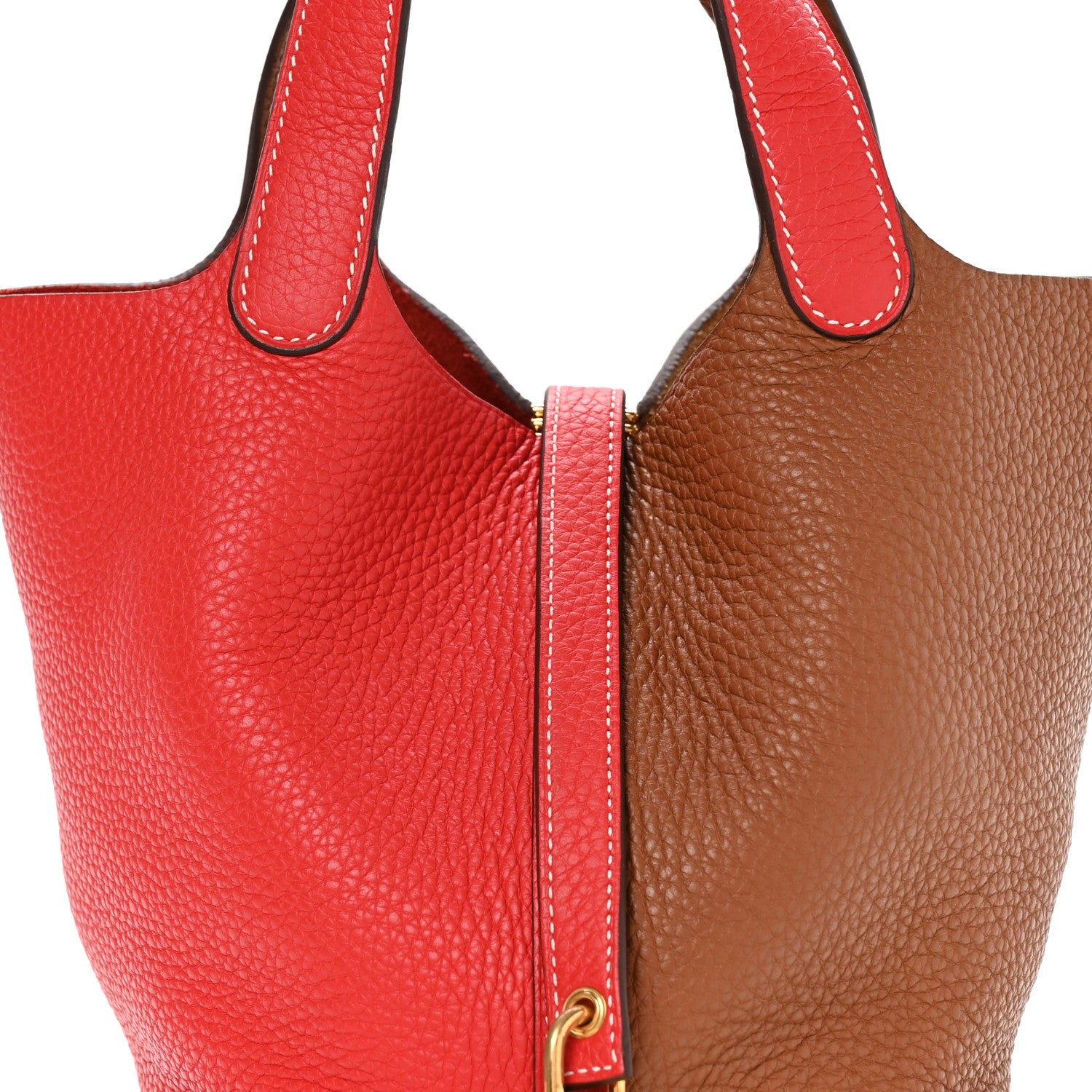 Hermes Taurillon Clemence Picotin Lock Picotin 18 PM Rouge De
