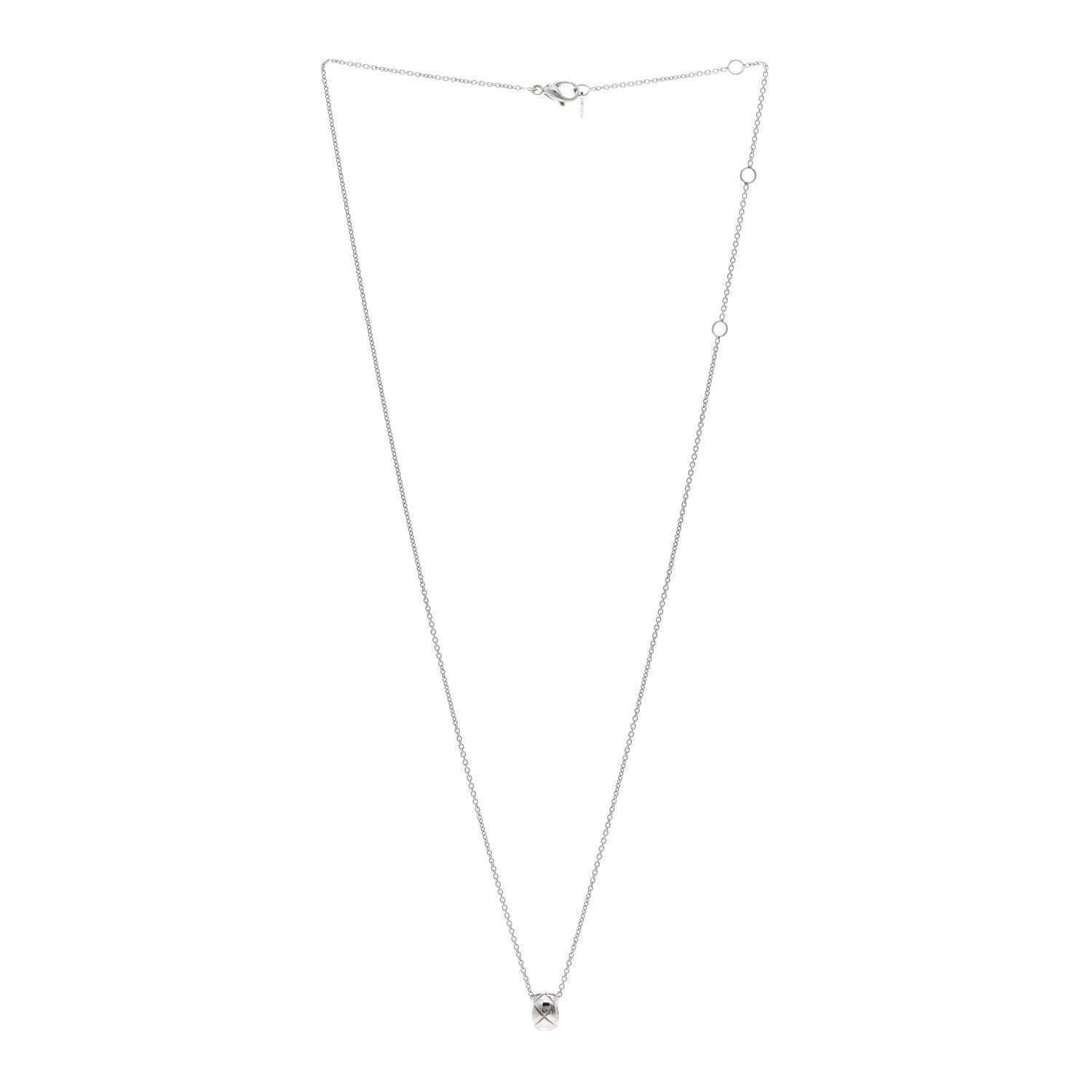 Chanel 18K White Gold Coco Crush Pendant Necklace 3 of 4