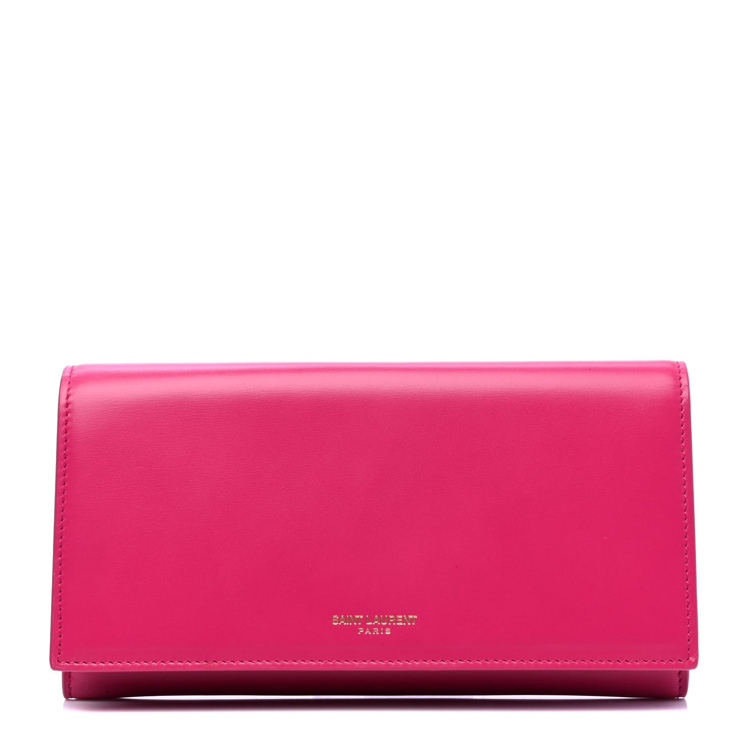 Saint Laurent Calfskin Classic Large Marquage Flap Wallet Pink 1 of 5