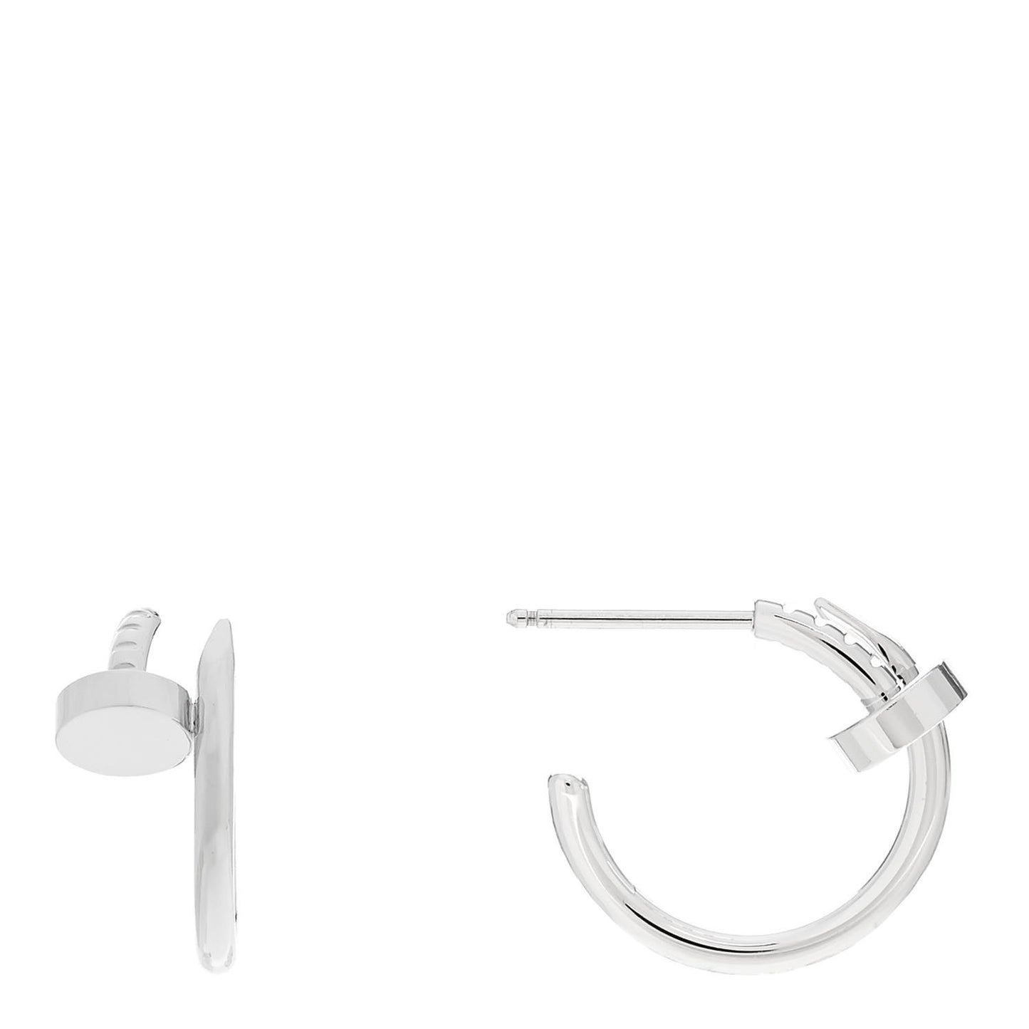 18K White Gold Juste Un Clou Hoop Earrings