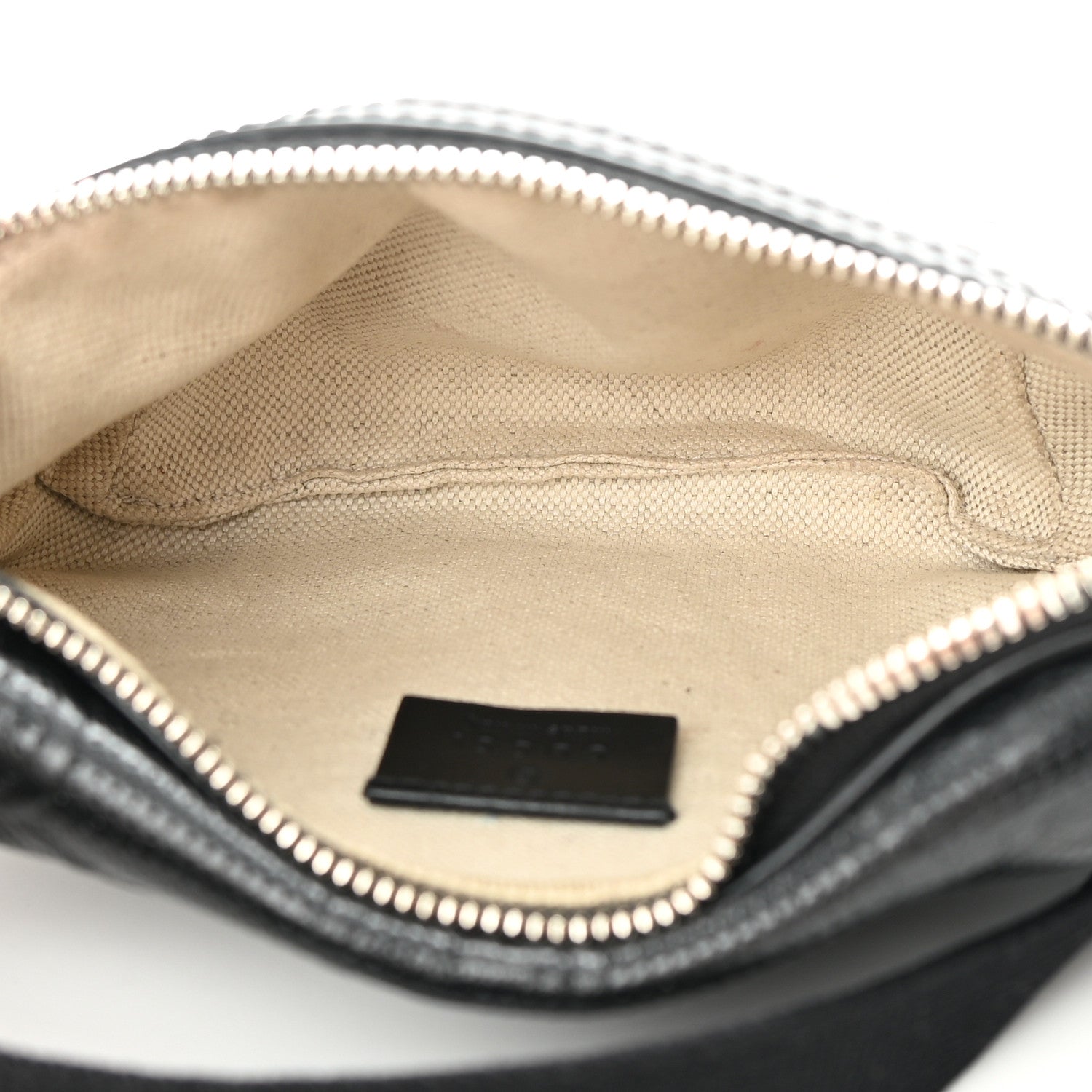 Gucci Calfskin GG Tennis Embossed Belt Bag Black 5 of 12