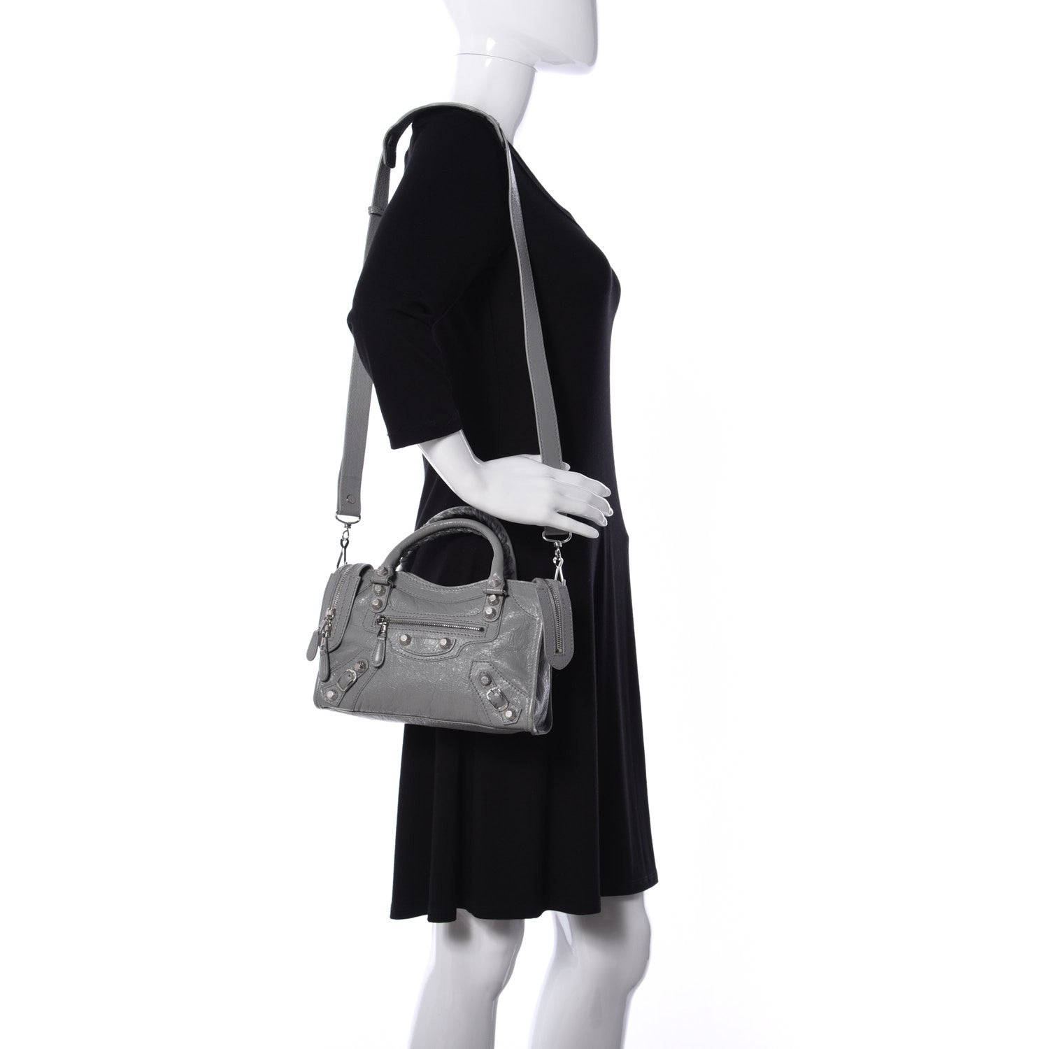 Balenciaga Agneau Giant 12 Silver Hardware Mini City Gris Haussmannien 2 of 8