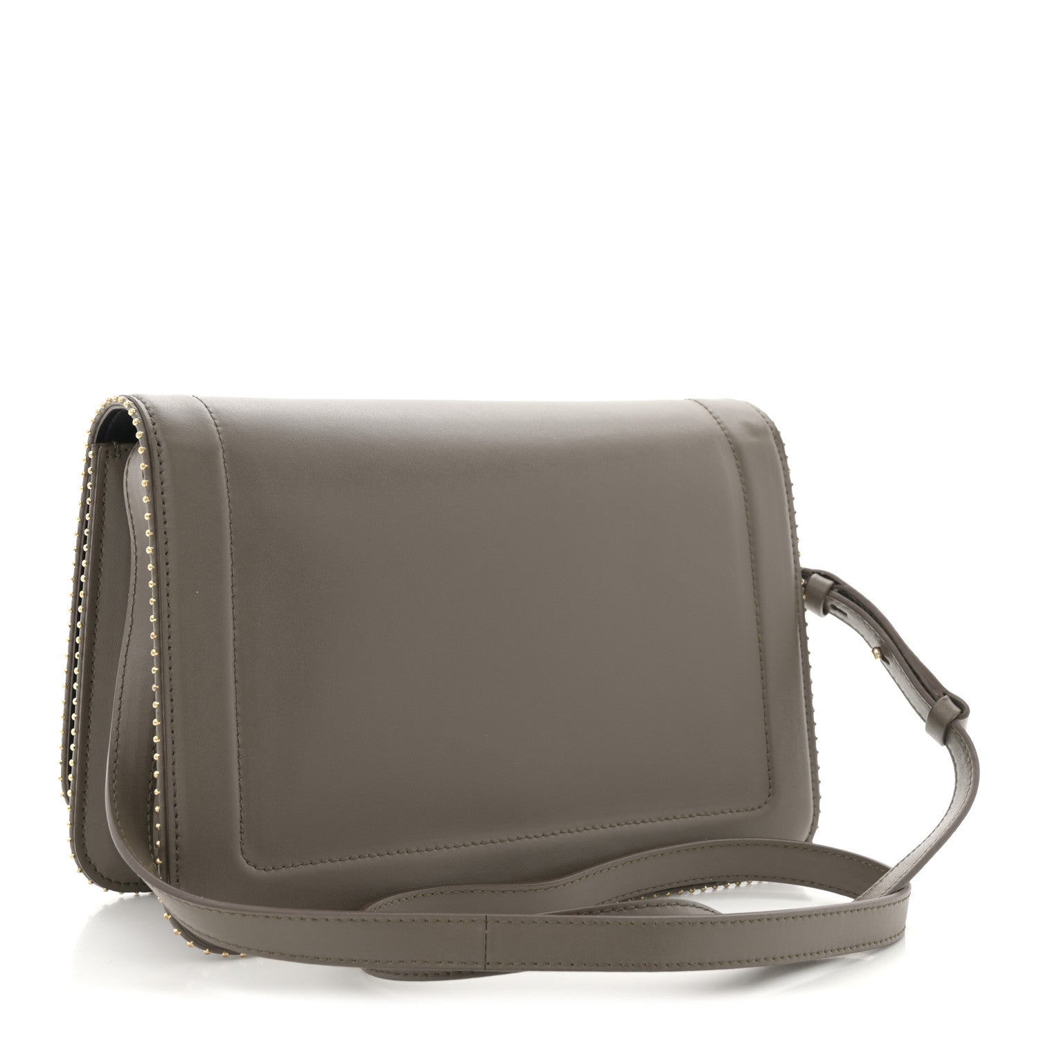 Salvatore Ferragamo Calfskin Studded Vara Bow Bag Taupe 3 of 10