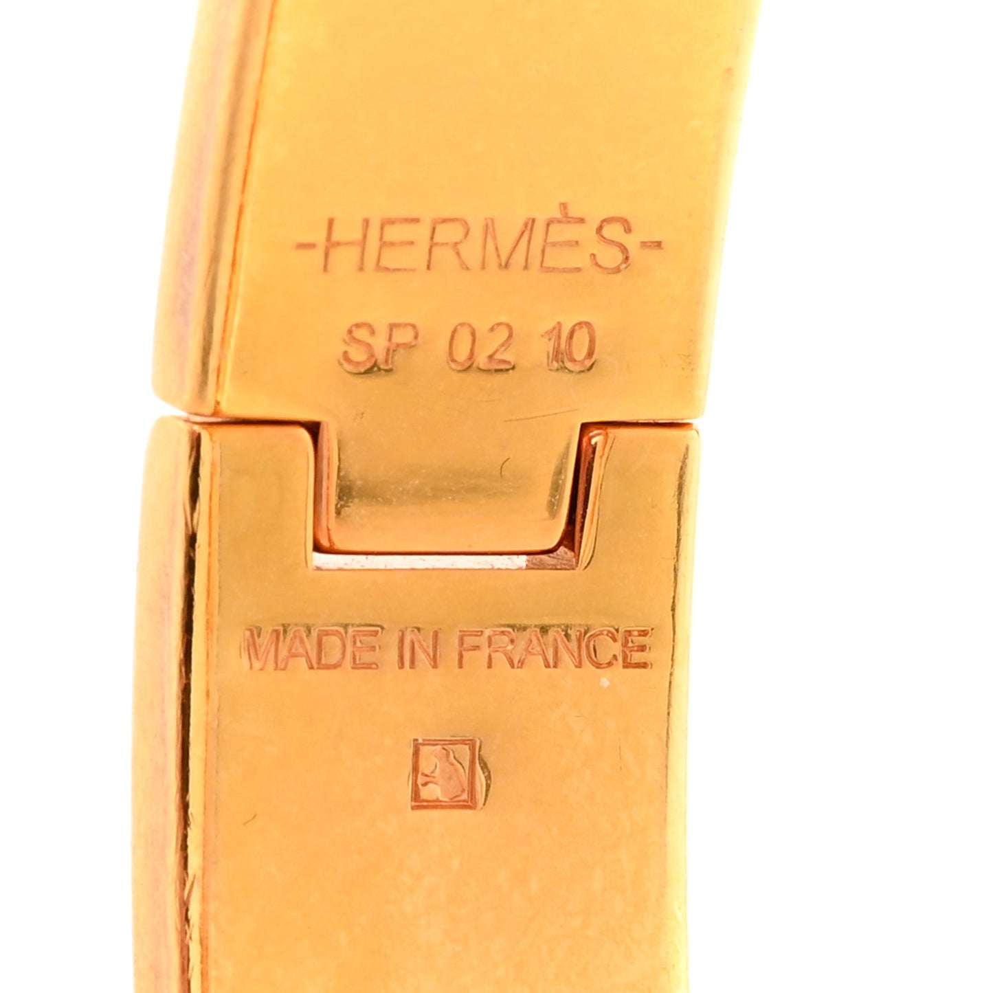 Enamel Narrow Clic Clac H Bracelet GM Orange Papaye