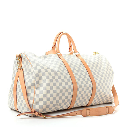Louis Vuitton Damier Azur Keepall Bandouliere 55 2 of 13