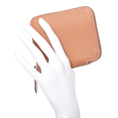 Hermes Epsom Silk'in Compact Wallet Gold 2 of 10