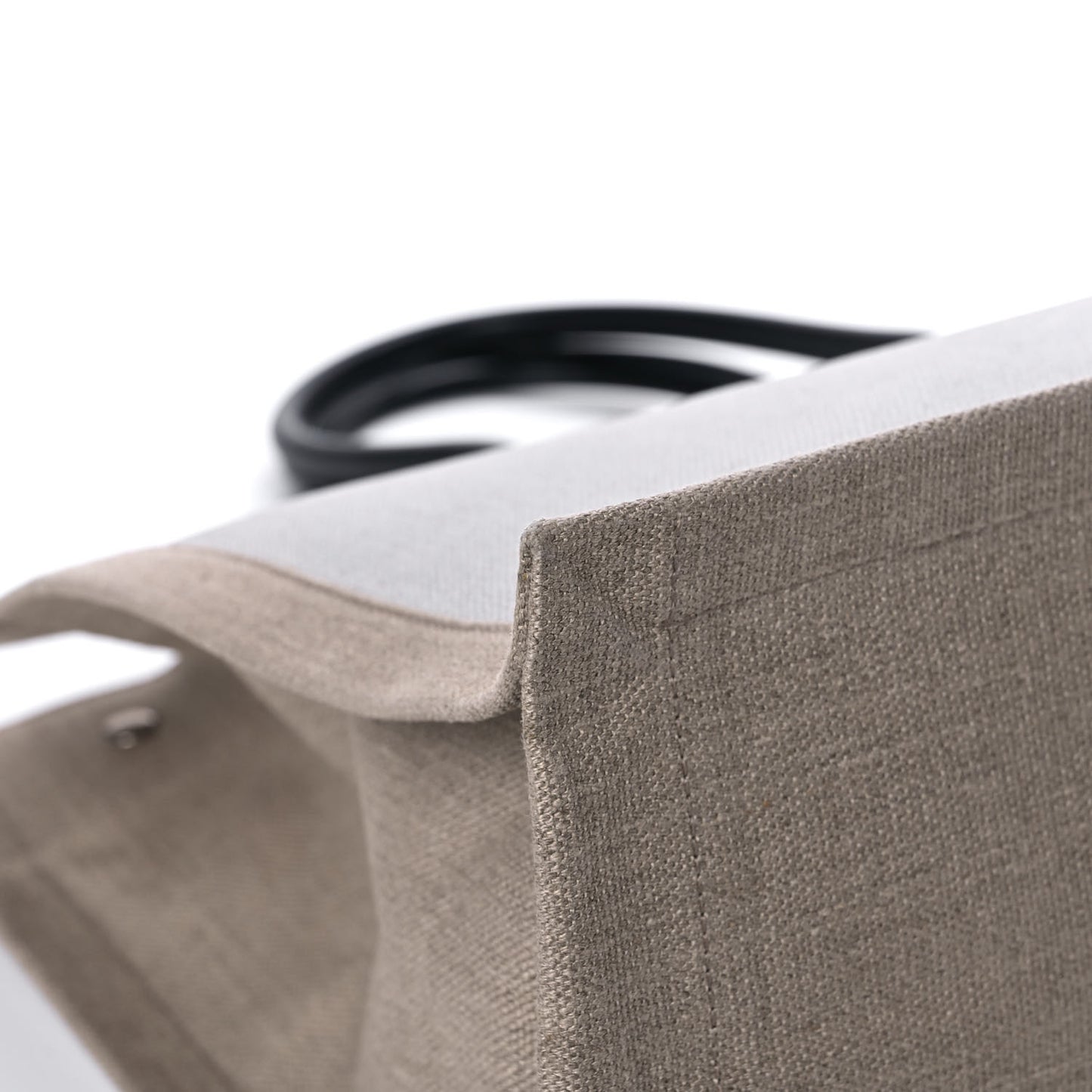 Linen Calfskin Rive Gauche Tote Optic White