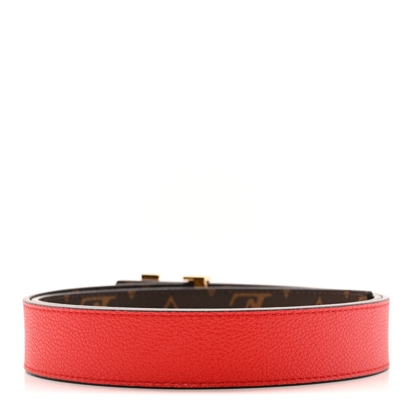 Monogram 30mm LV Initiales Reversible Belt 90 36 Coquelicot