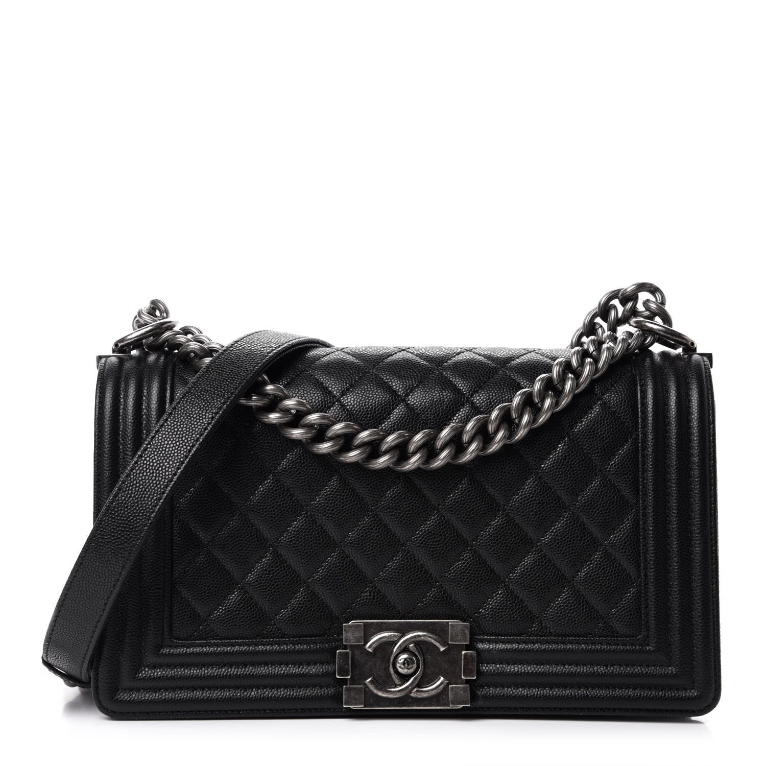 Chanel Caviar Quilted Medium Boy Flap Black 1 of 11