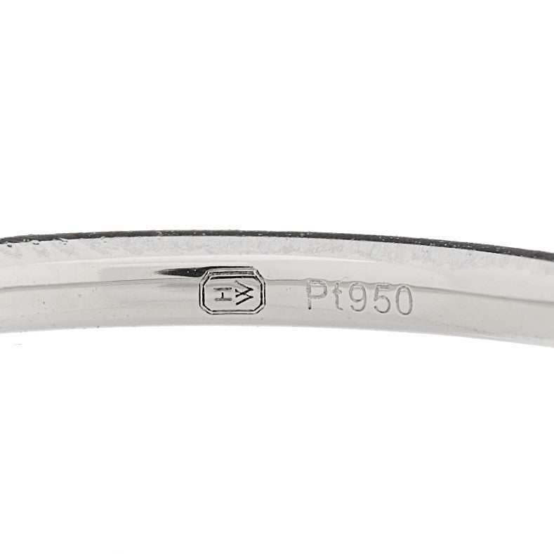 Platinum Diamond Micropave Narrow Wedding Band Ring 54 7